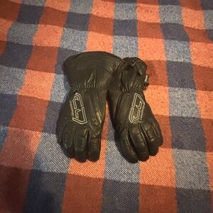 Choko snowmobile Black Insulated Gloves leather